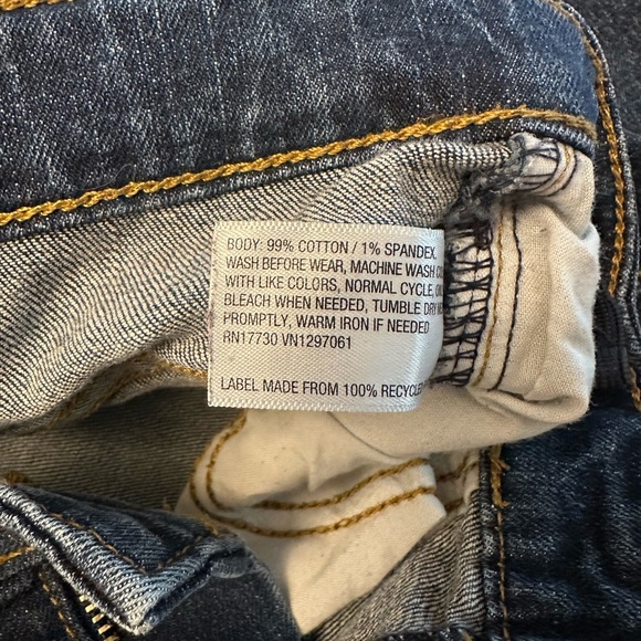 Cat & Jack Dark Blue Bootcut Jeans Boys 16 with Adjustable Waist - Picture 5 of 5